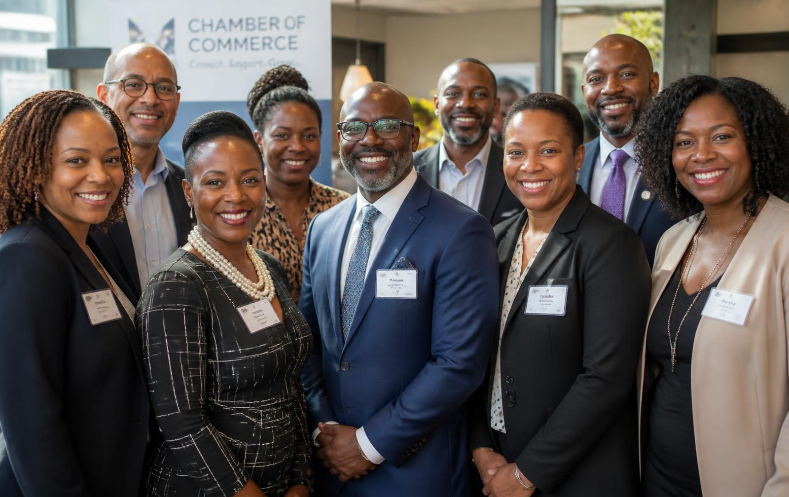Business owners meeting during a past Chamber expo